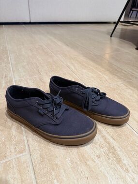 Vans Navy Canvas Low-Top Sneakers with Gum Sole